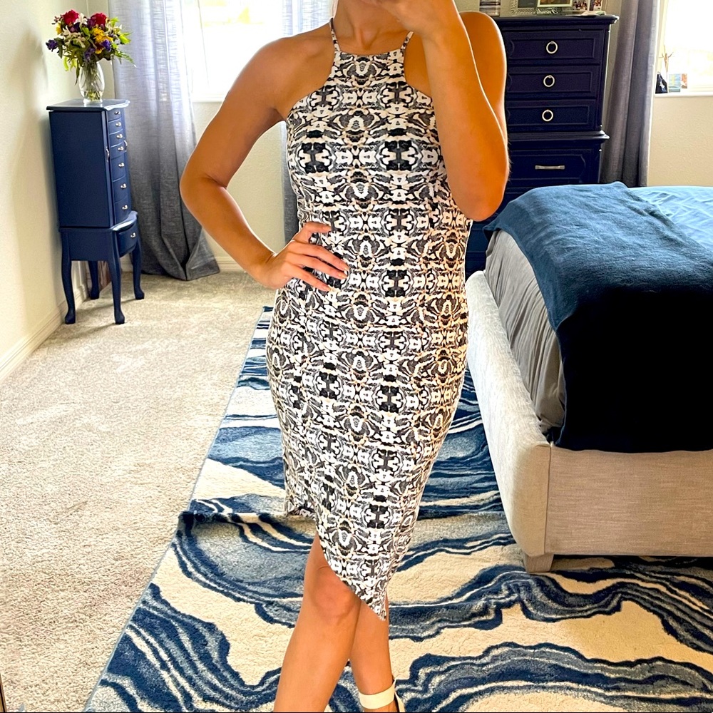 Printed Halter Neck Dress